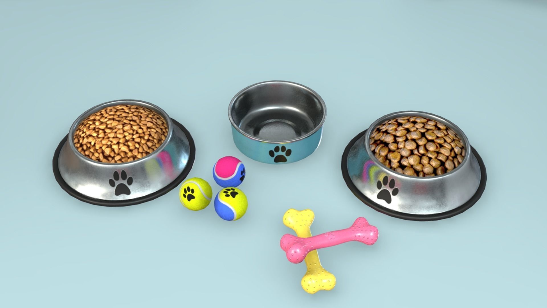 Dog - Golden Retriever Low-poly 3D model_16