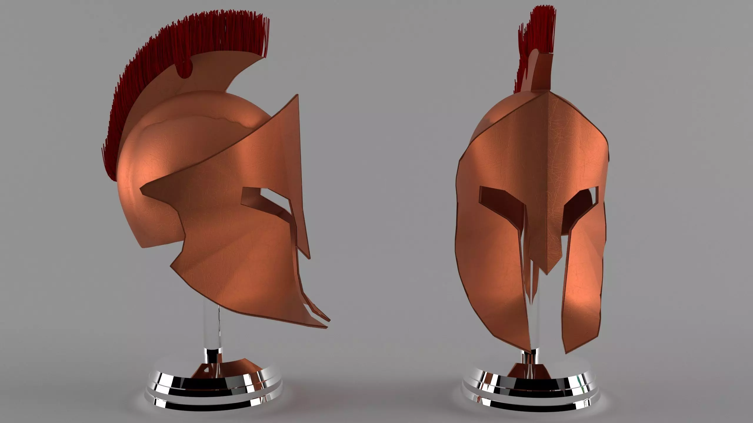Spartan Helmet 3D PBR Model Free low-poly 3D model