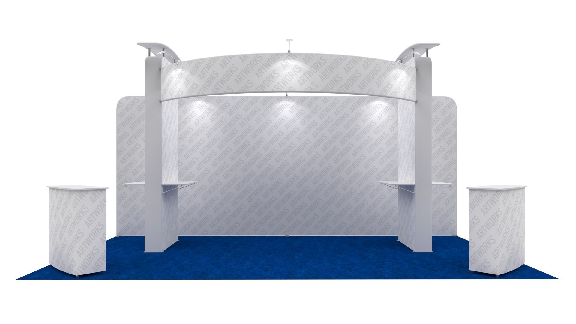 Exhibition booth 10x20ft 3DM022 3D model_1