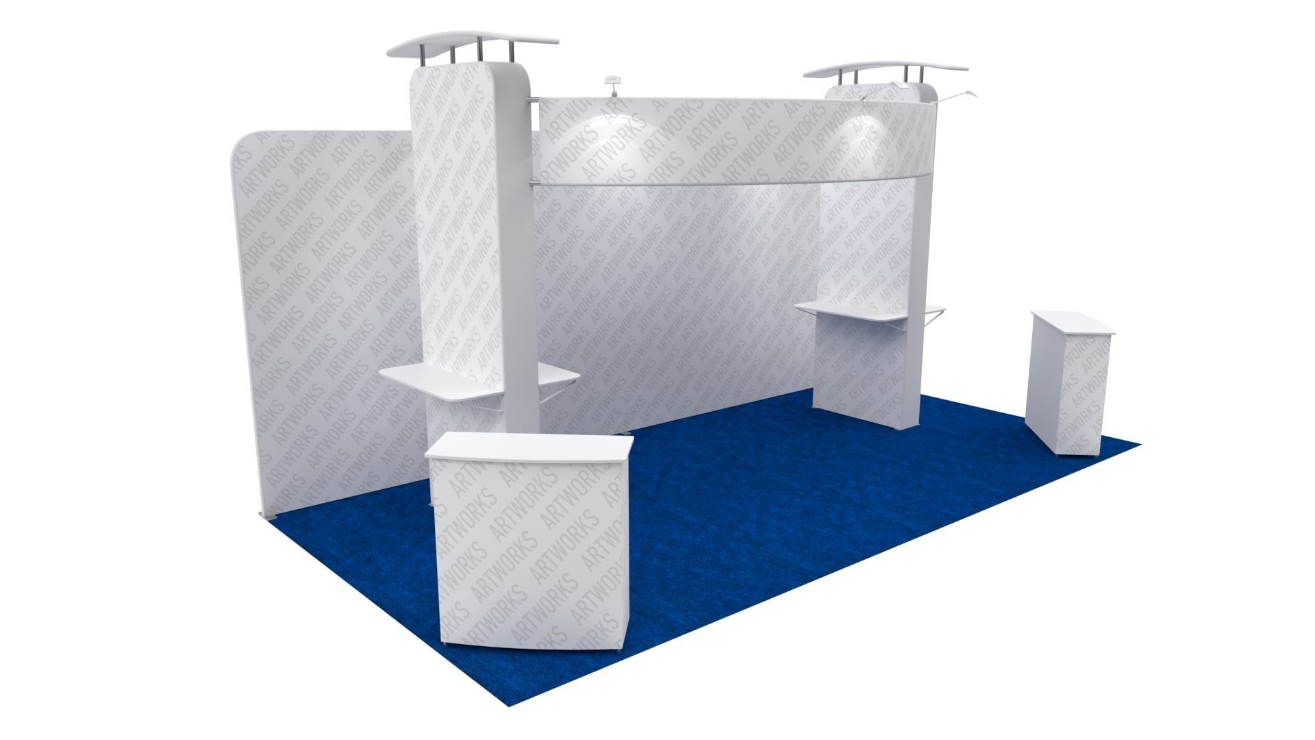 Exhibition booth 10x20ft 3DM022 3D model_3