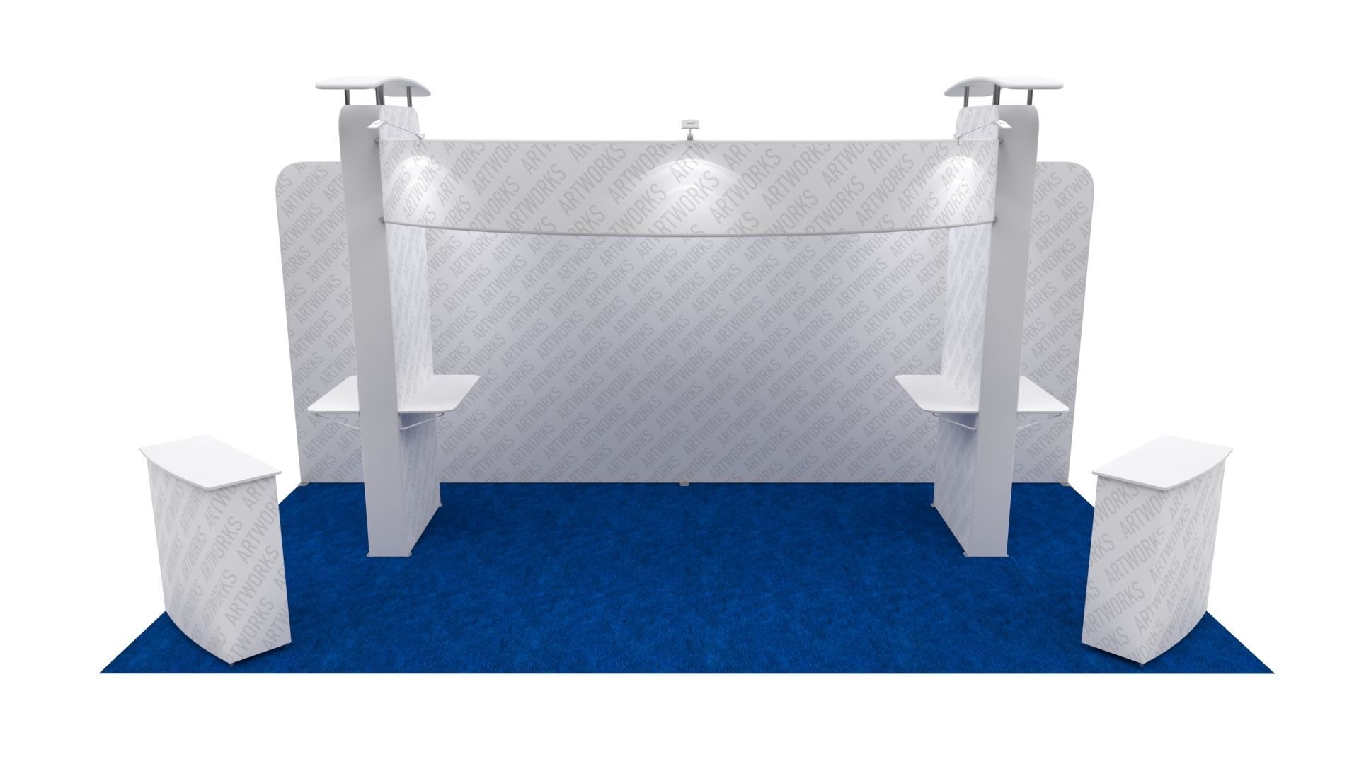 Exhibition booth 10x20ft 3DM022 3D model_4