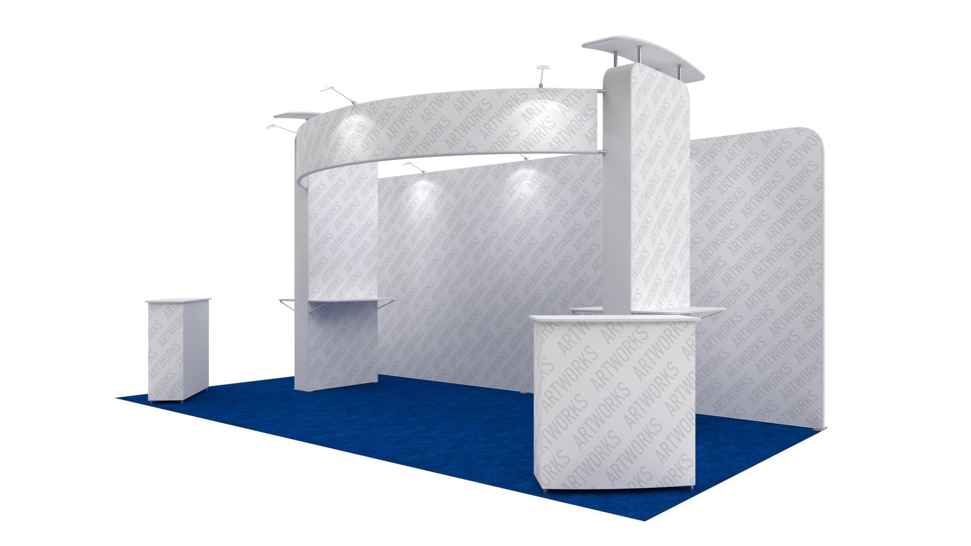 Exhibition booth 10x20ft 3DM022 3D model_2