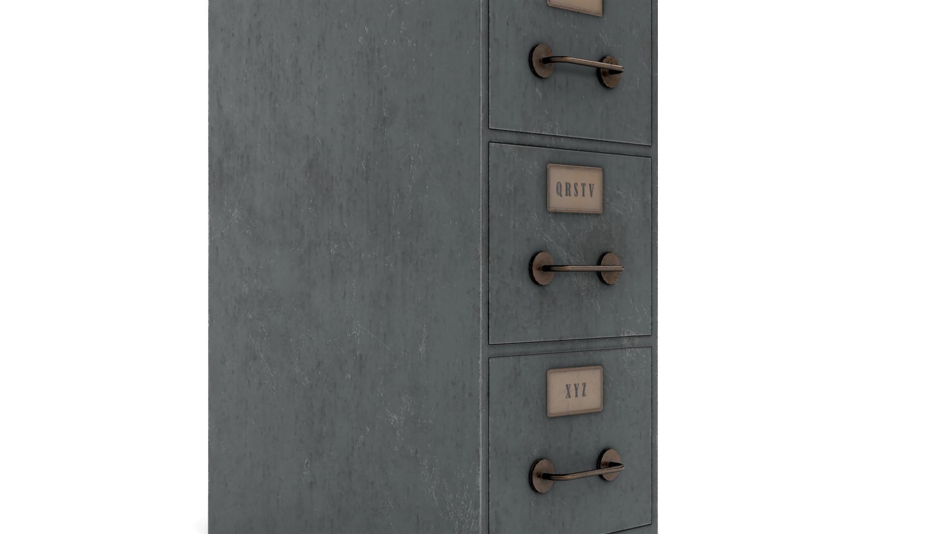 Filing Cabinet Low-poly 3D model_8