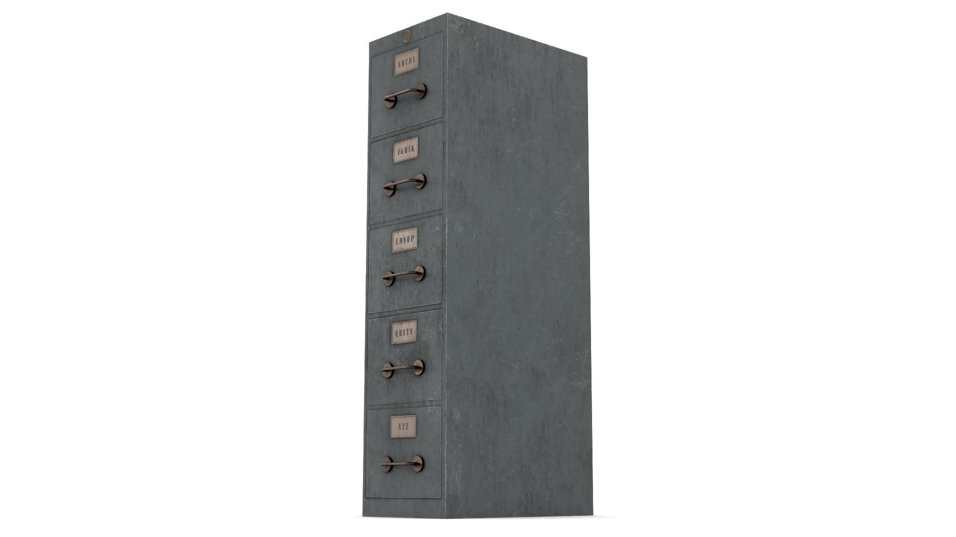 Filing Cabinet Low-poly 3D model_9