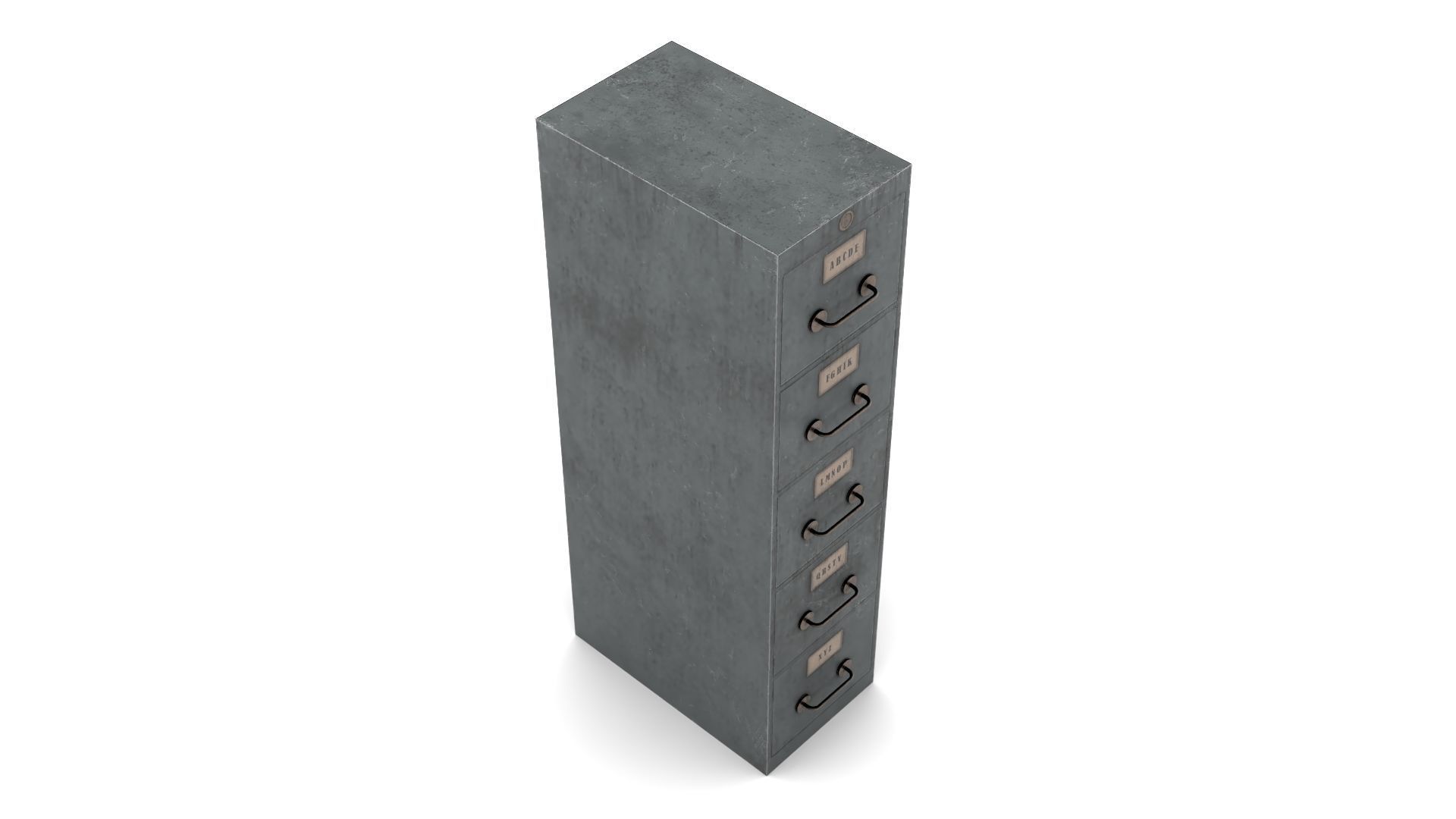 Filing Cabinet Low-poly 3D model_2