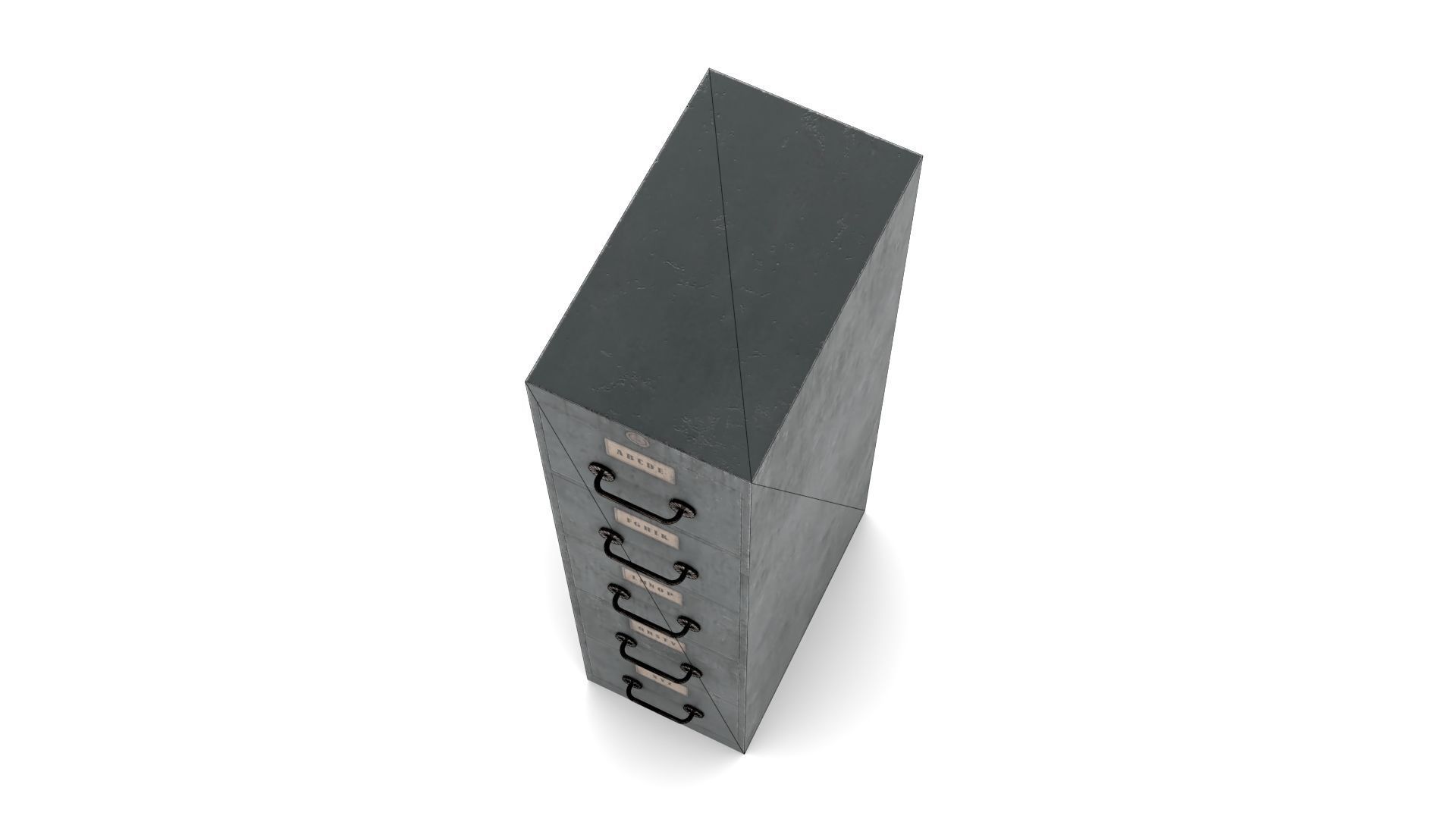 Filing Cabinet Low-poly 3D model_14