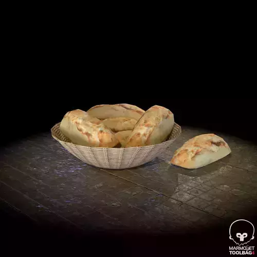 Basket of little french breads