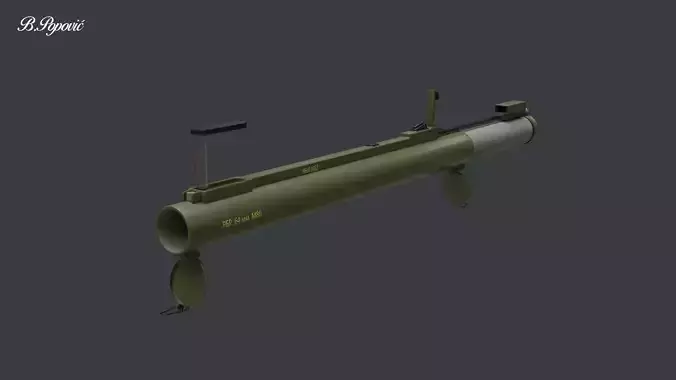 M80 Zolja Rocket Launcher 3D model