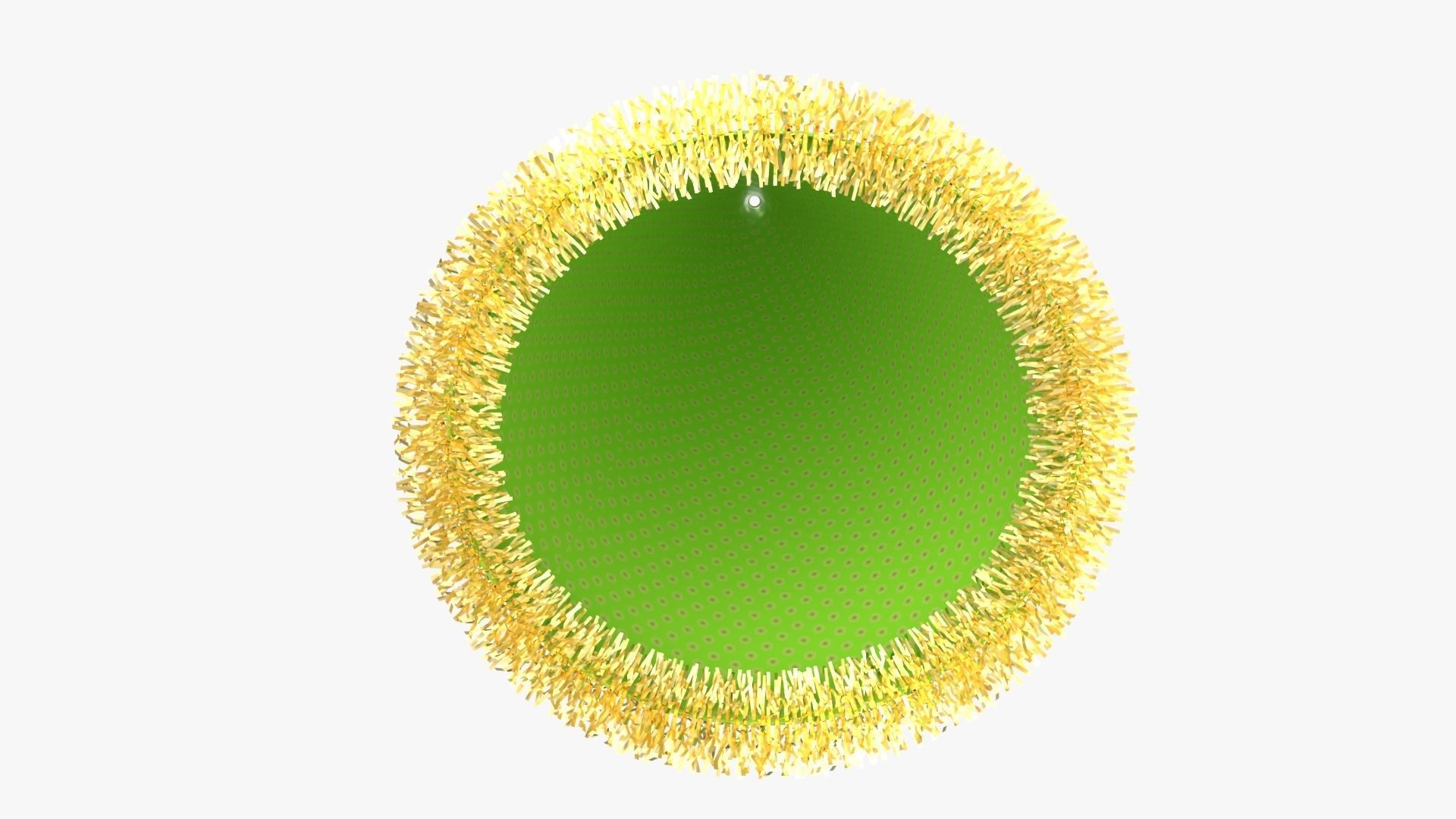 Party hat green 3D model_4