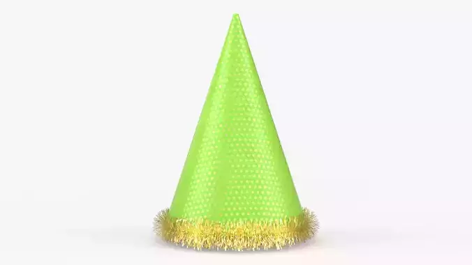 Party hat green 3D model