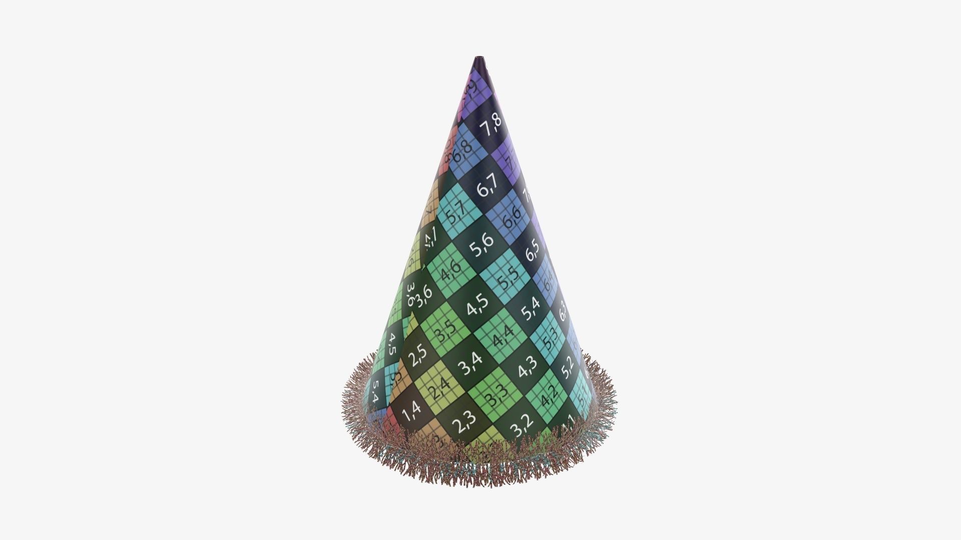 Party hat green 3D model_10