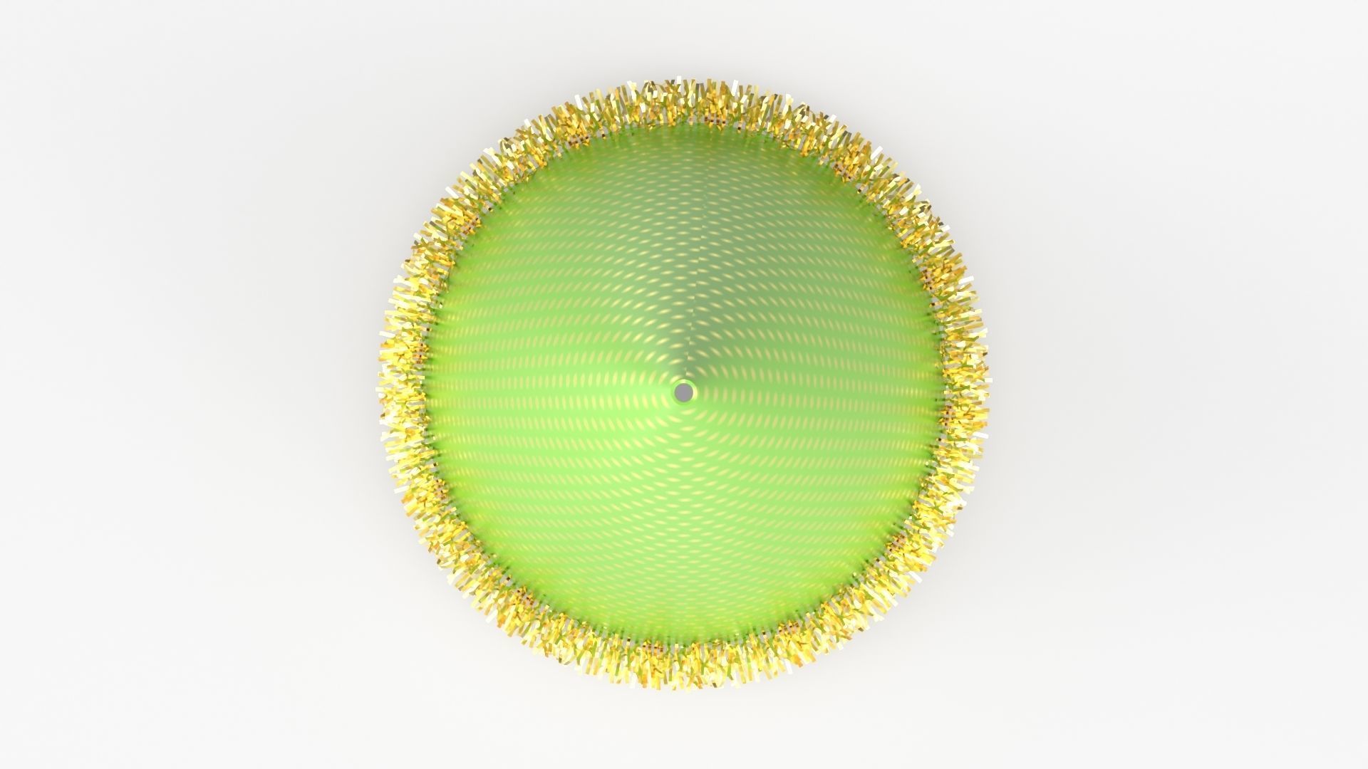 Party hat green 3D model_2