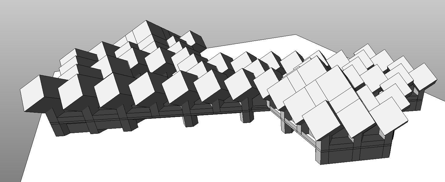 Cube Houses low-poly 3d model Low-poly 3D model_3