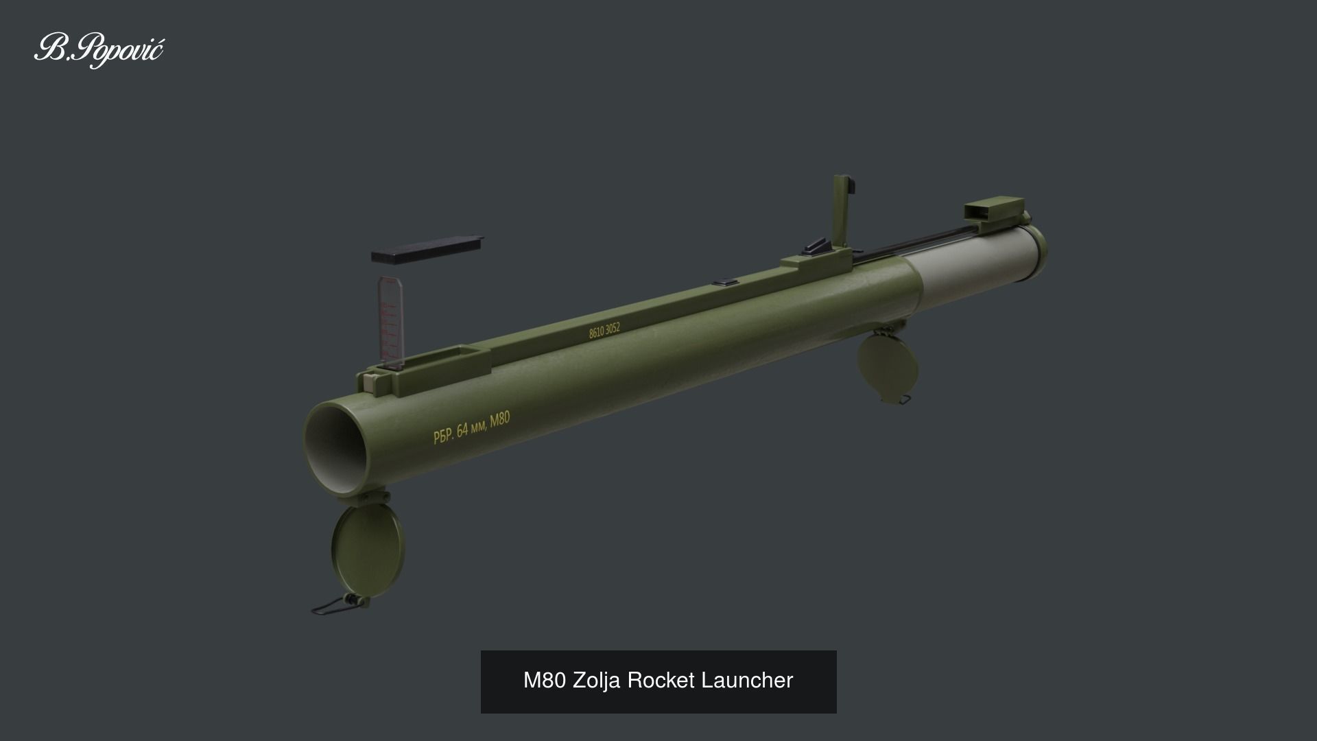 Yugoslav Rocket Launchers 3D Model Collection_3