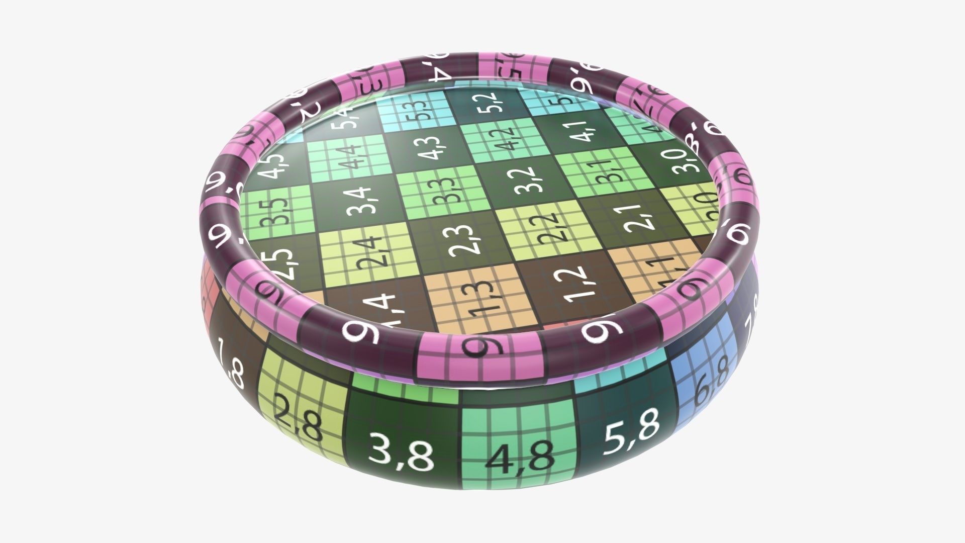 Family inflatable water pool 3D model_10