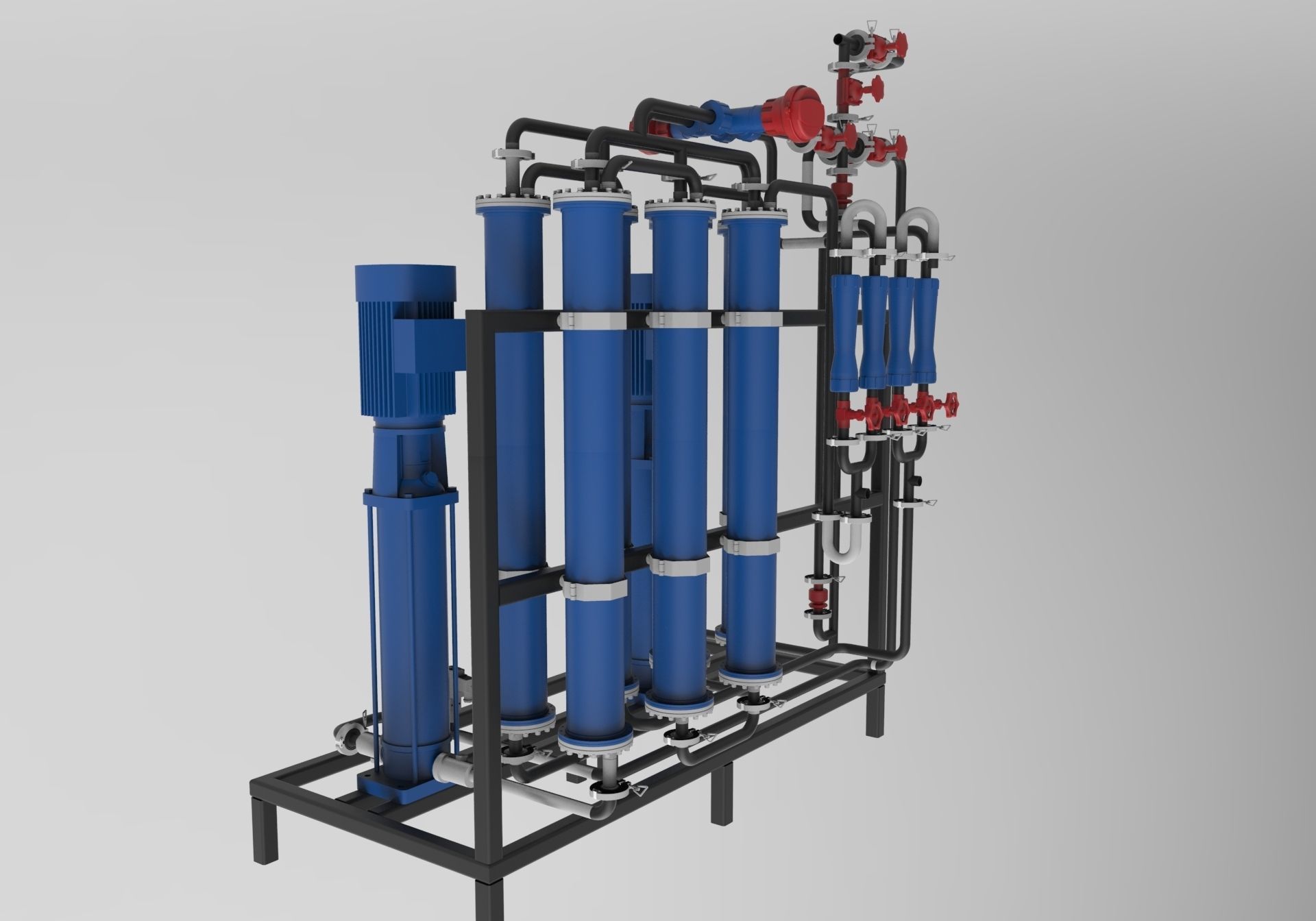 Osmosis water purification system 3D model_3