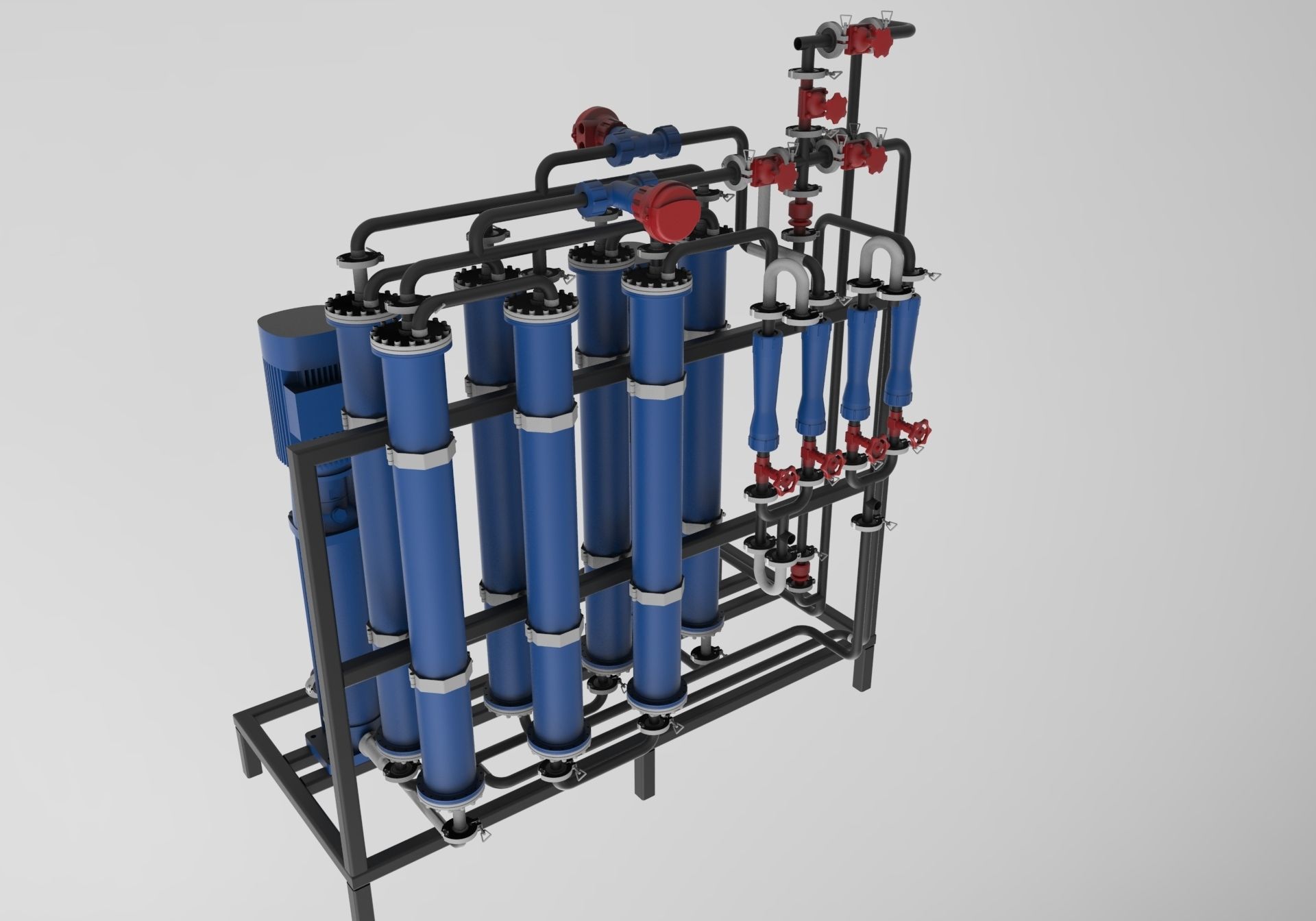 Osmosis water purification system 3D model_4