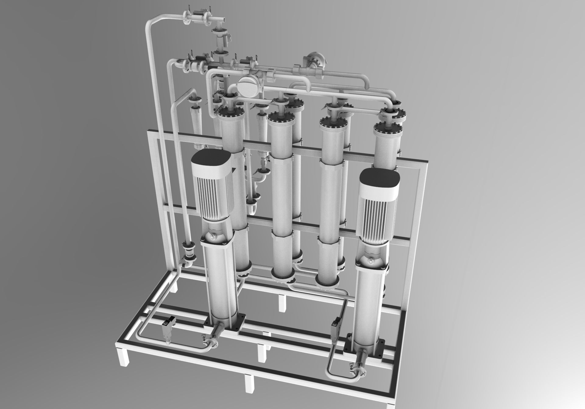 Osmosis water purification system 3D model_6