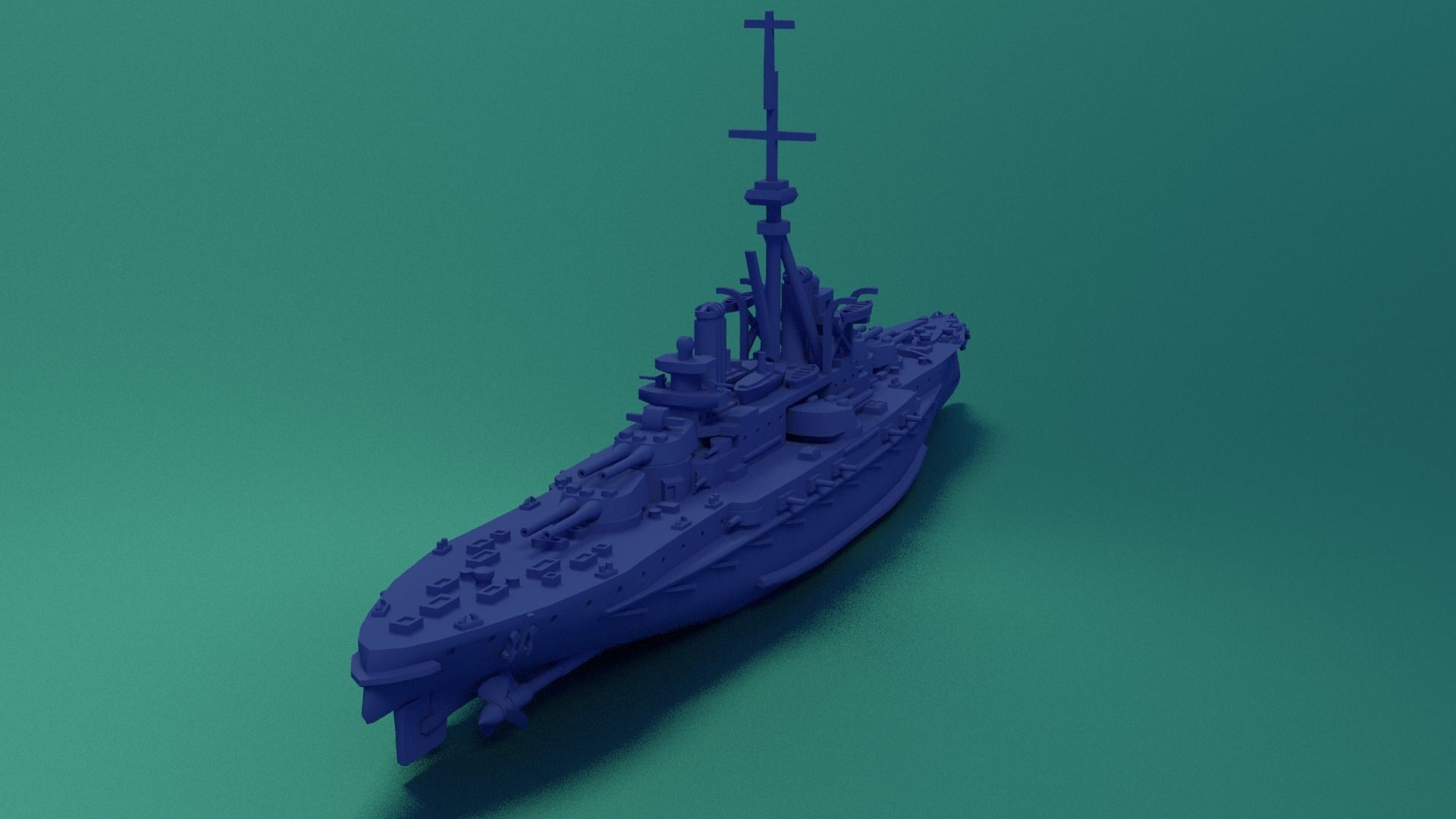 Brazilian Battleship Sao Paulo 1911 3D print model_7