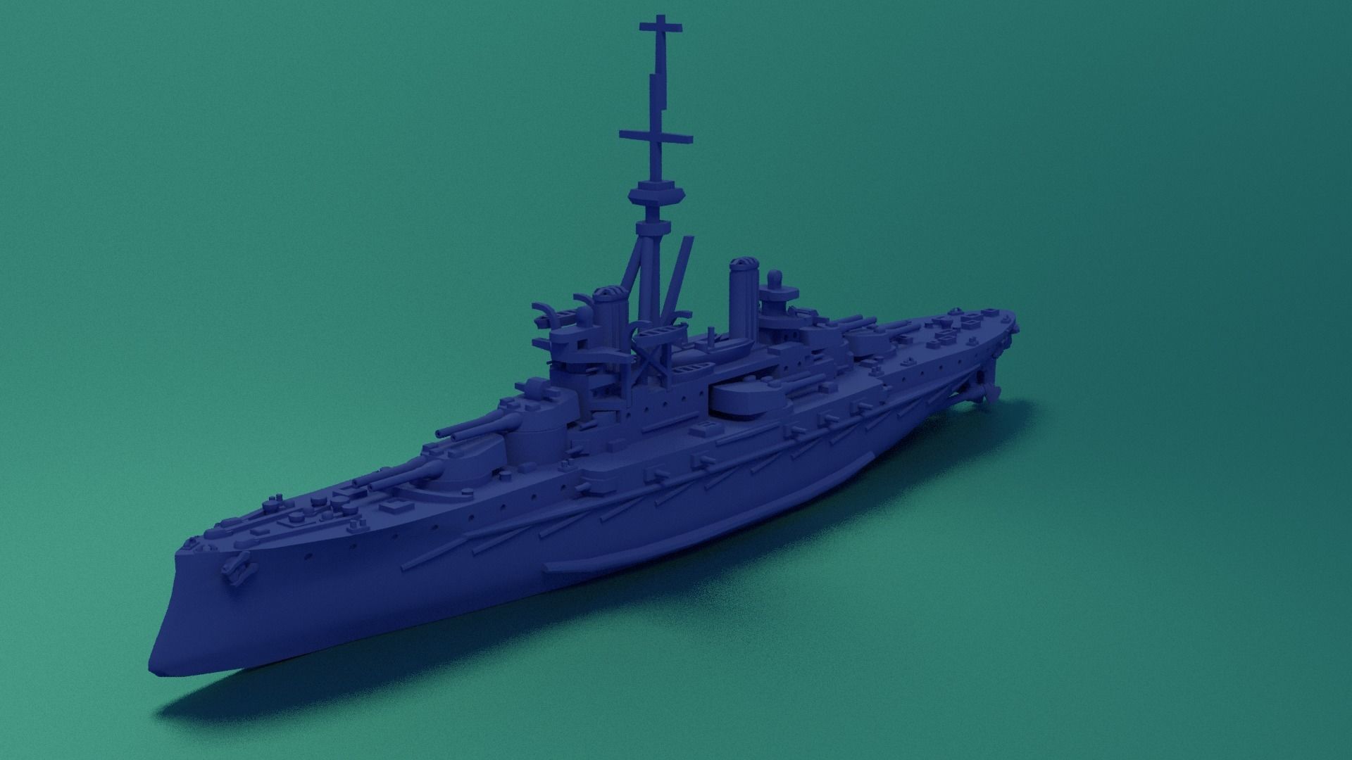 Brazilian Battleship Sao Paulo 1911 3D print model_3