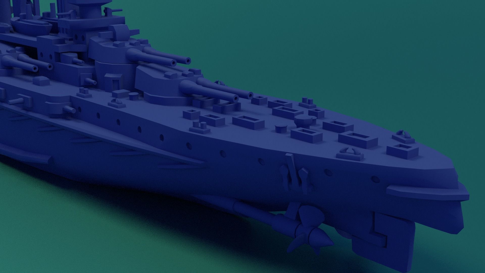 Brazilian Battleship Sao Paulo 1911 3D print model_16