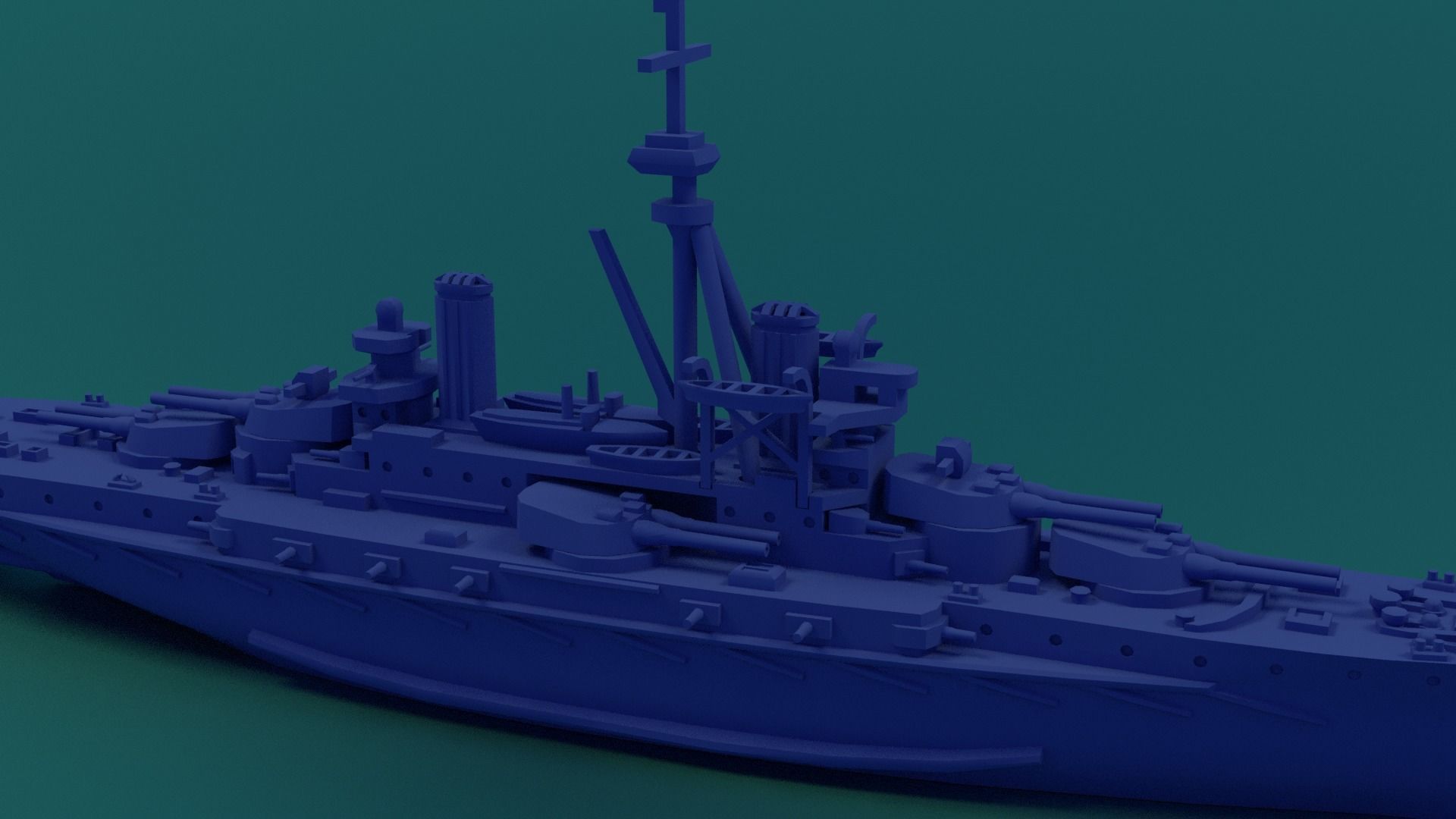 Brazilian Battleship Sao Paulo 1911 3D print model_14