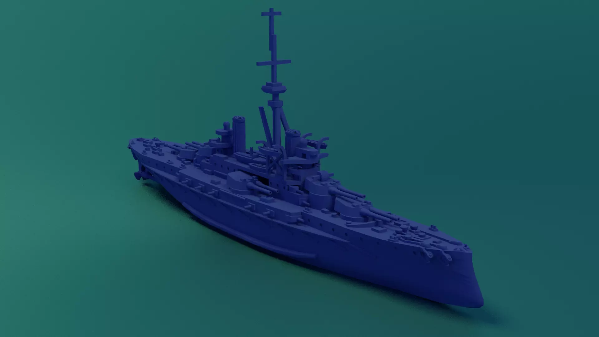 Brazilian Battleship Sao Paulo 1911 3D print model_0