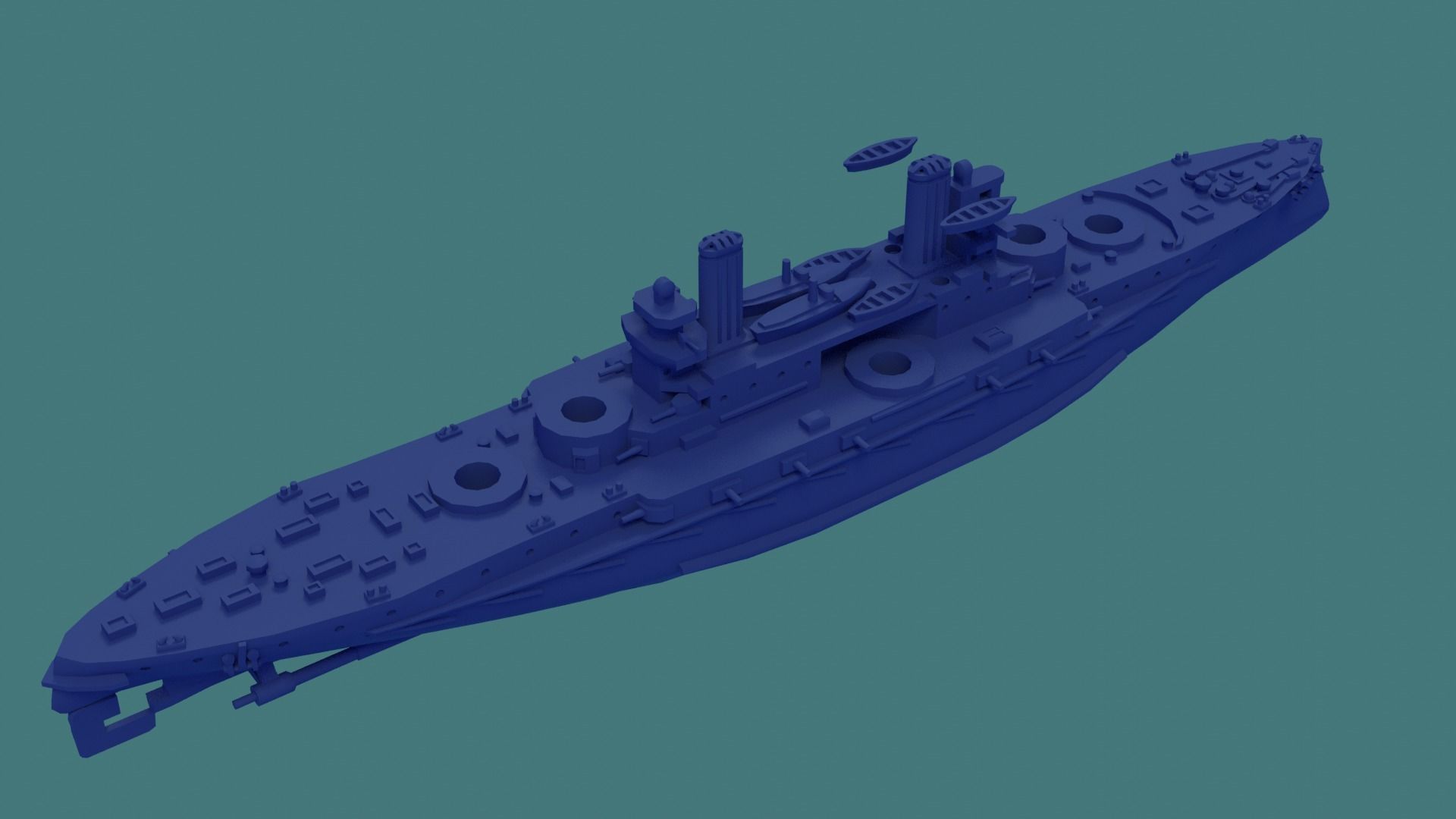 Brazilian Battleship Sao Paulo 1911 3D print model_25