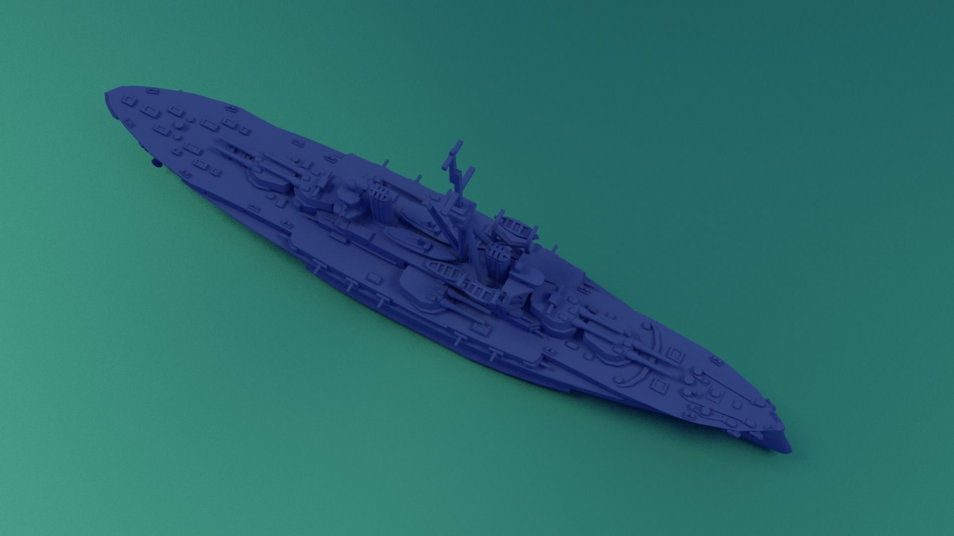 Brazilian Battleship Sao Paulo 1911 3D print model_11