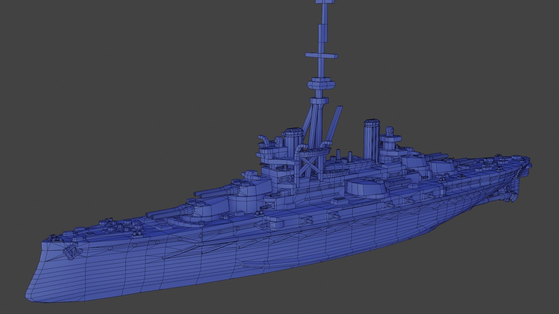 Brazilian Battleship Sao Paulo 1911 3D print model_18