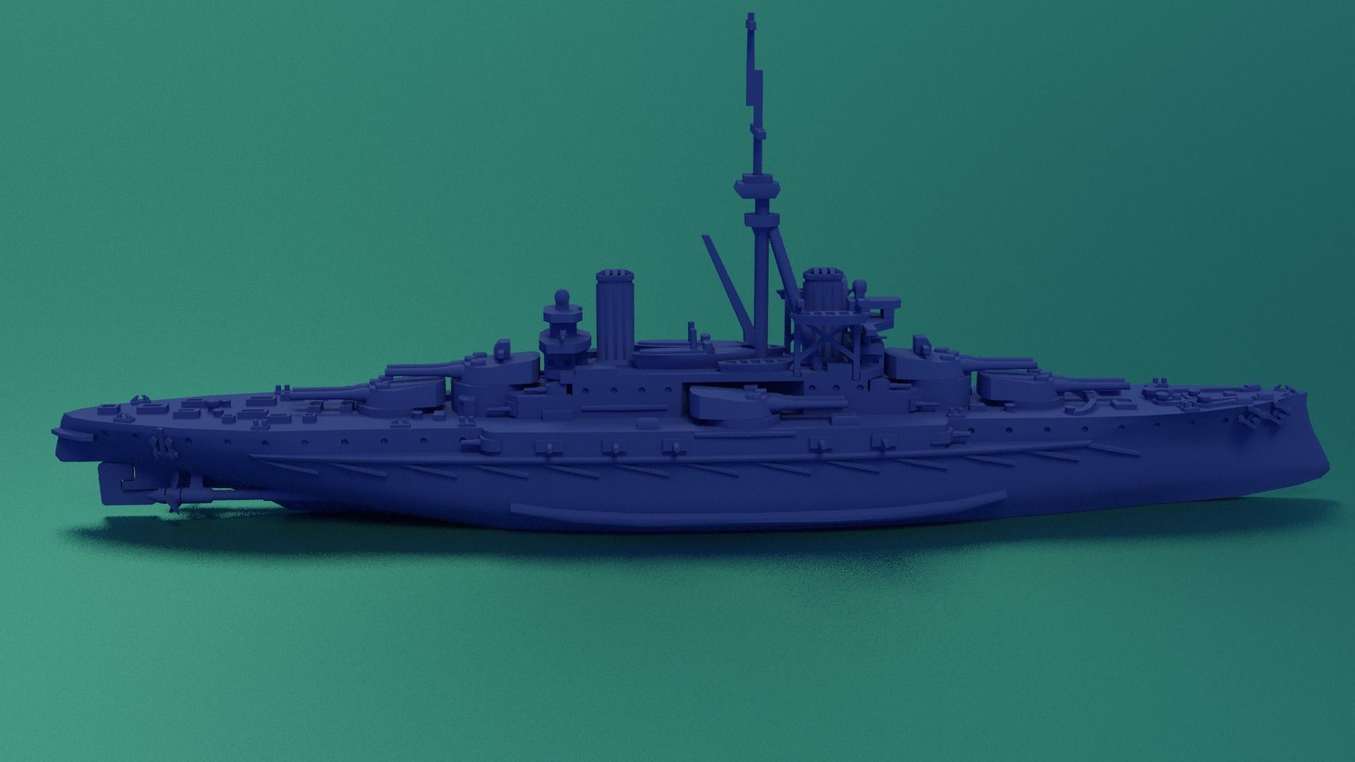 Brazilian Battleship Sao Paulo 1911 3D print model_8