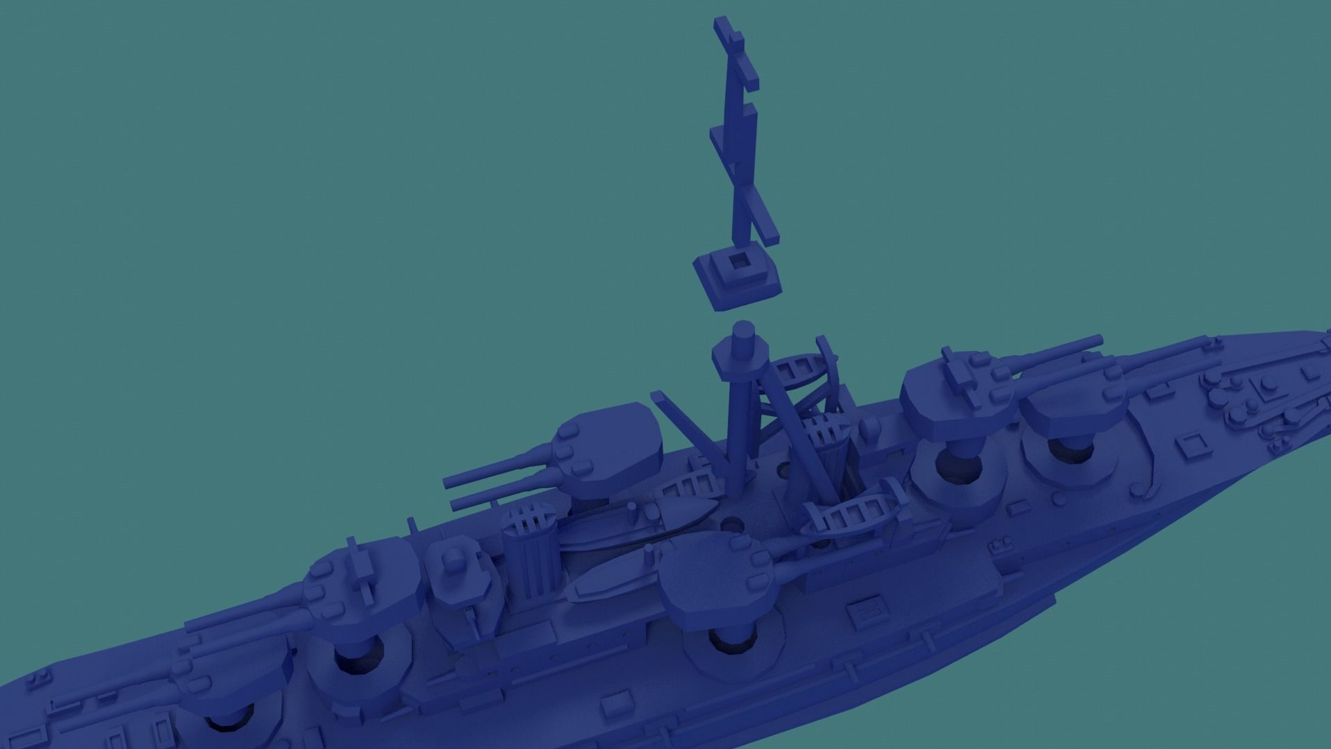 Brazilian Battleship Sao Paulo 1911 3D print model_24