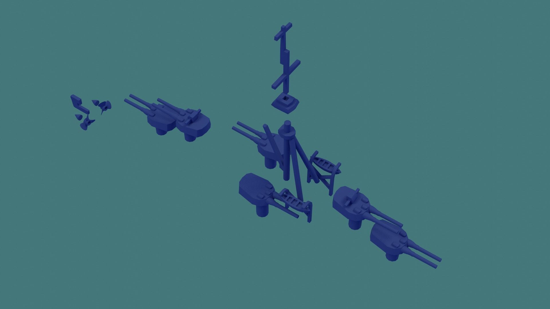 Brazilian Battleship Sao Paulo 1911 3D print model_30