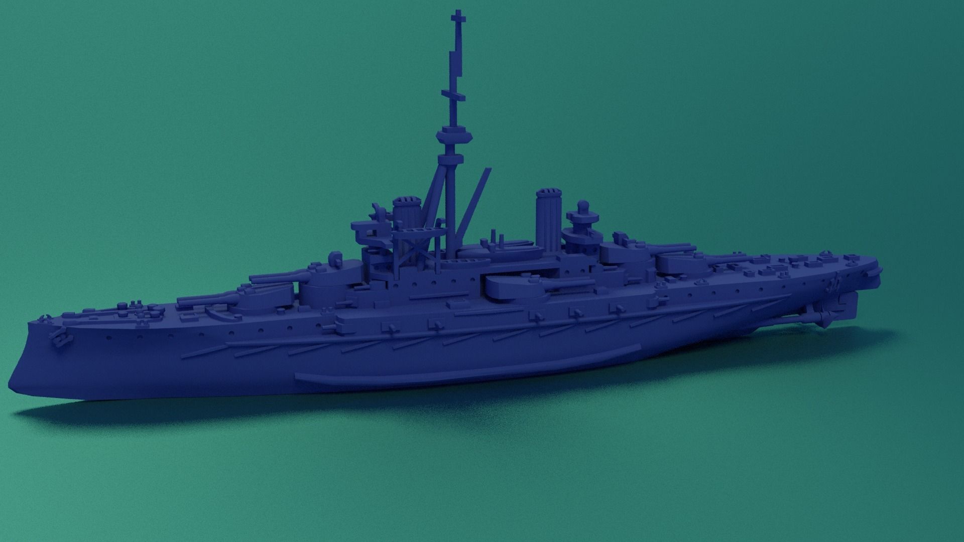 Brazilian Battleship Sao Paulo 1911 3D print model_4