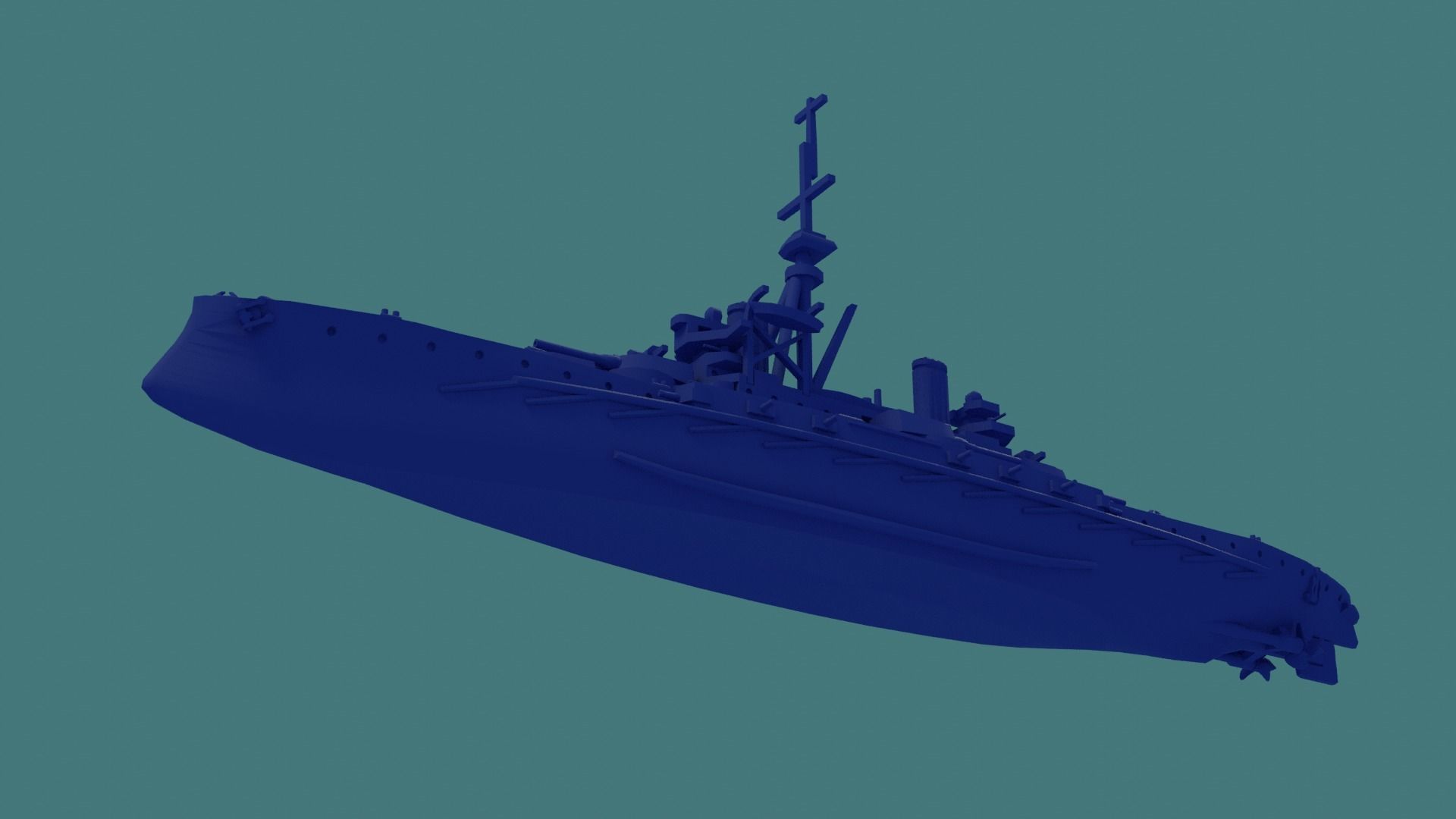 Brazilian Battleship Sao Paulo 1911 3D print model_17