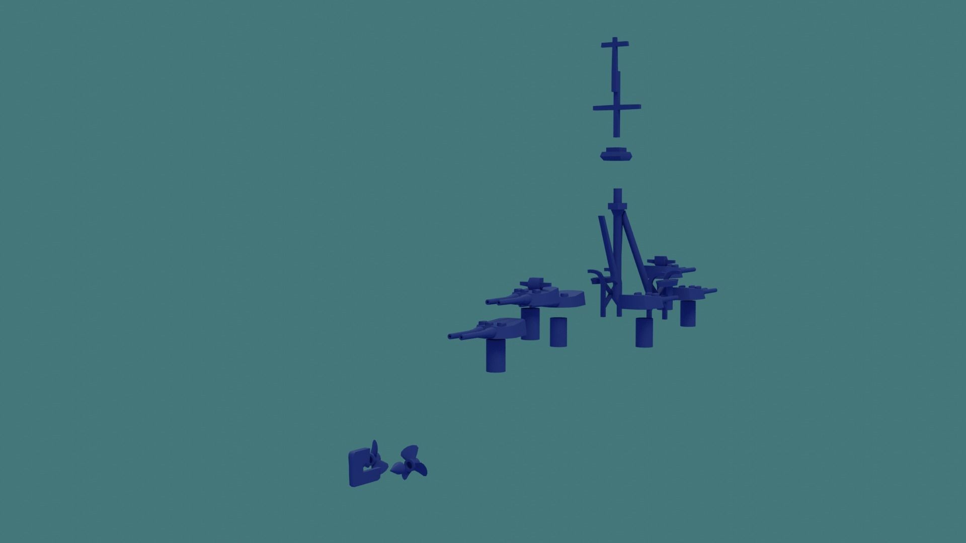 Brazilian Battleship Sao Paulo 1911 3D print model_29