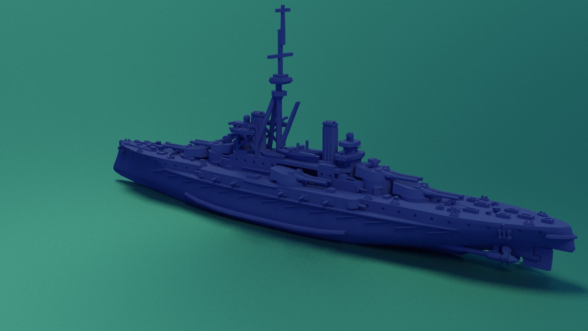 Brazilian Battleship Sao Paulo 1911 3D print model_5