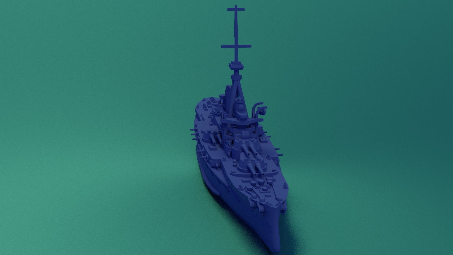 Brazilian Battleship Sao Paulo 1911 3D print model_10