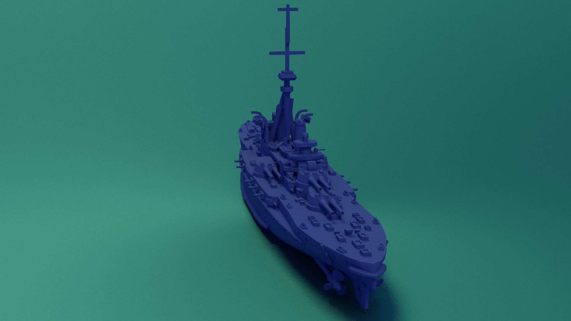 Brazilian Battleship Sao Paulo 1911 3D print model_6