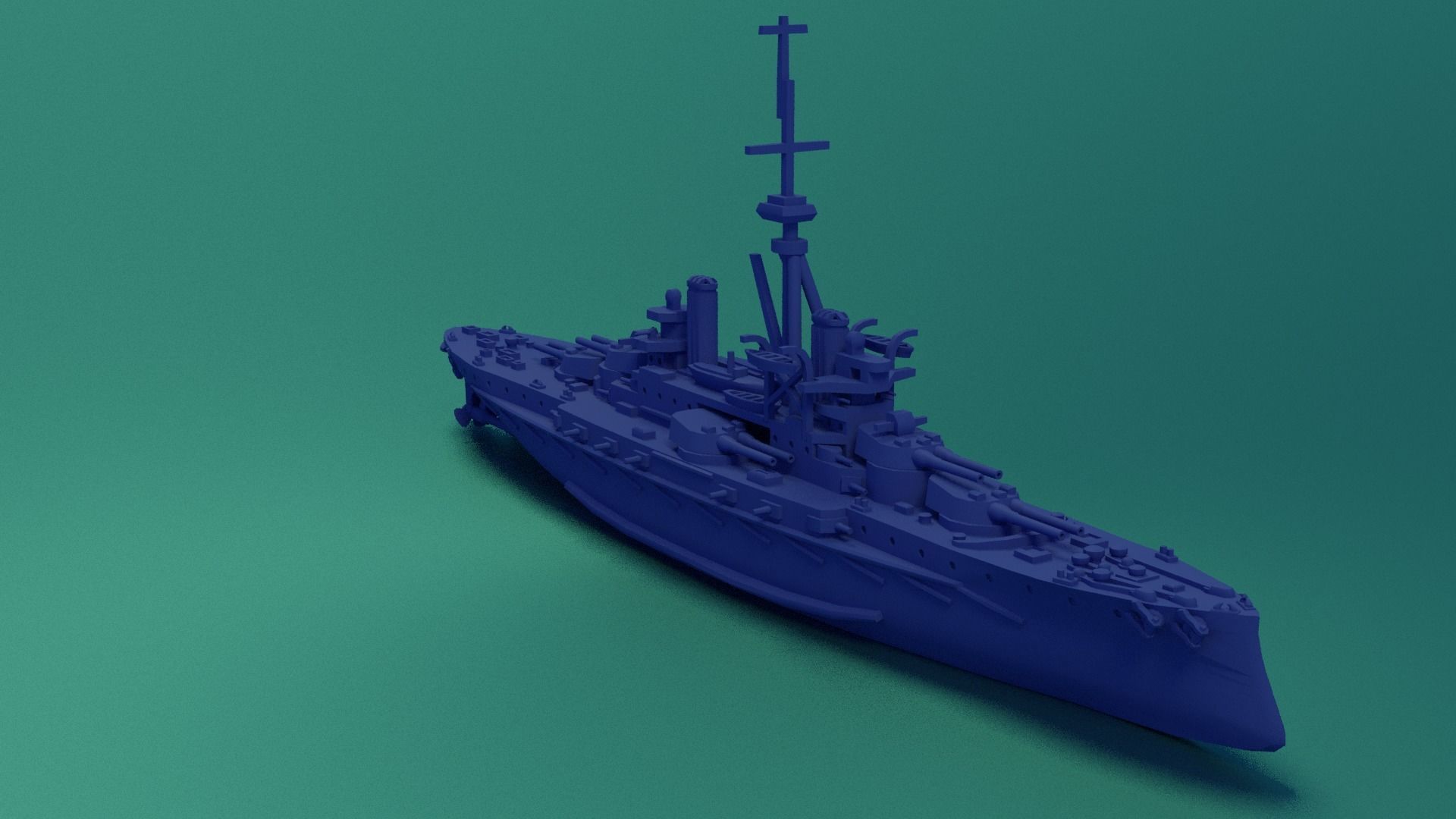Brazilian Battleship Sao Paulo 1911 3D print model_9