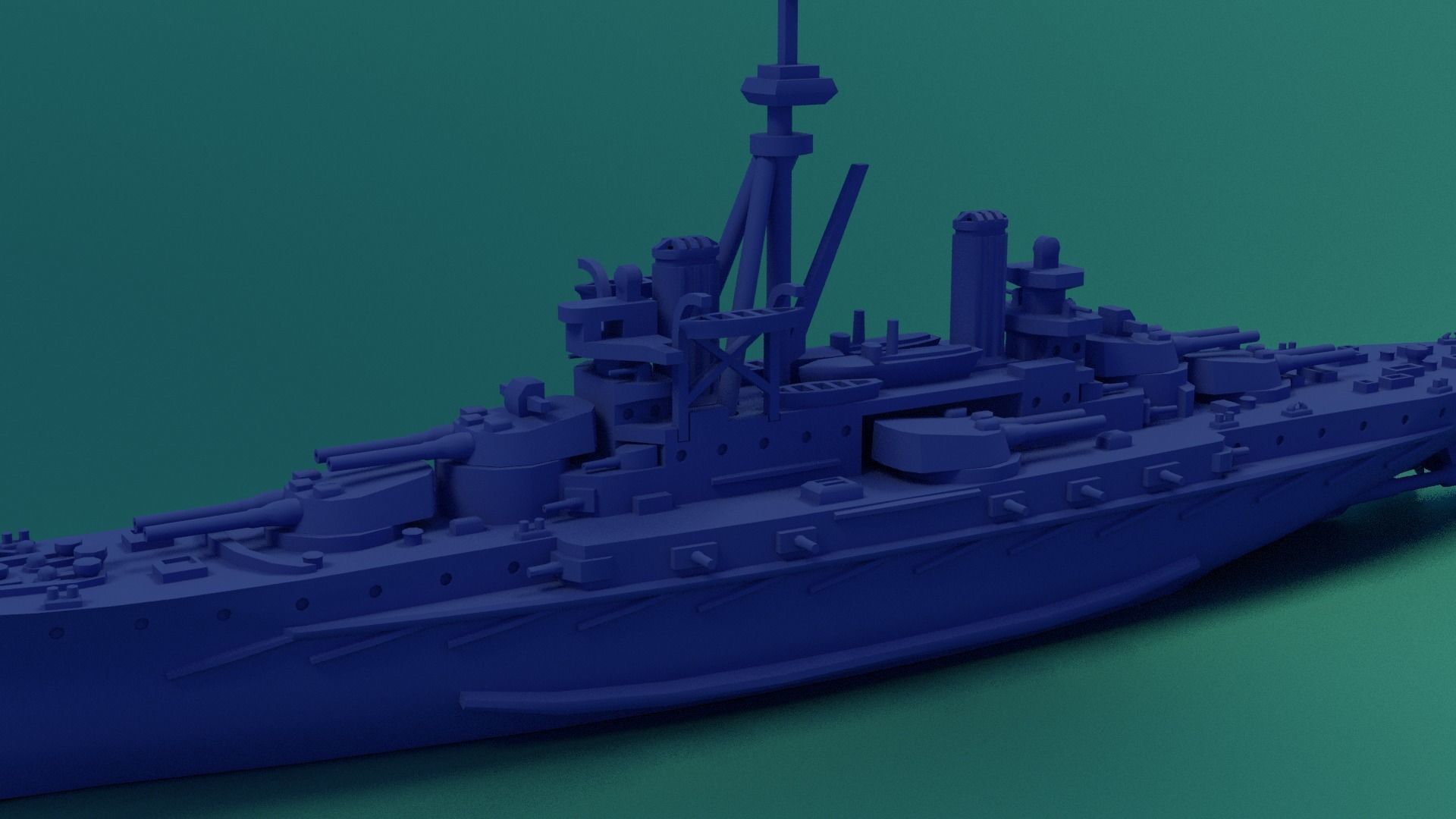 Brazilian Battleship Sao Paulo 1911 3D print model_13