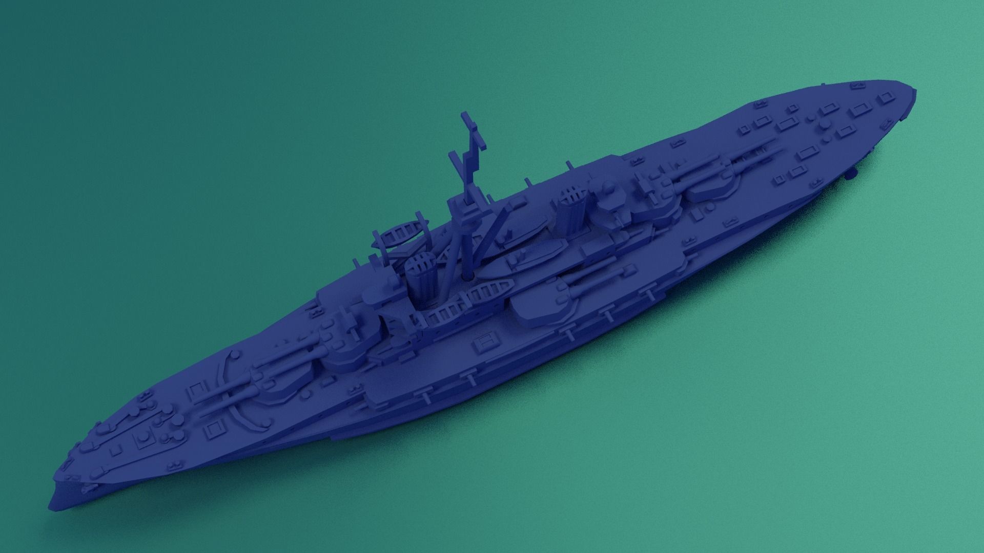 Brazilian Battleship Sao Paulo 1911 3D print model_12