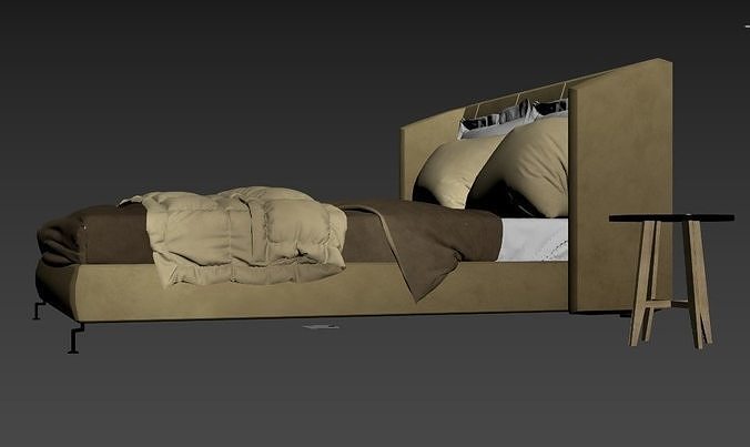 Ikea Tufjord Upholstered Bed 3D model 6