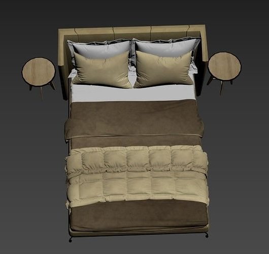 Ikea Tufjord Upholstered Bed 3D model 7