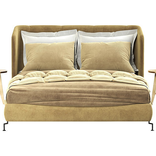 Ikea Tufjord Upholstered Bed 3D model 3
