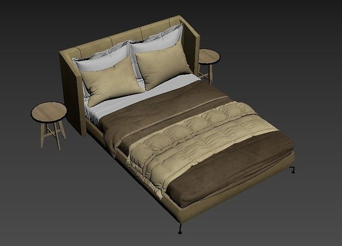 Ikea Tufjord Upholstered Bed 3D model 5