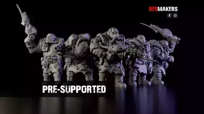 Squad of Abhuman Giants - Imperial Force 3D print model