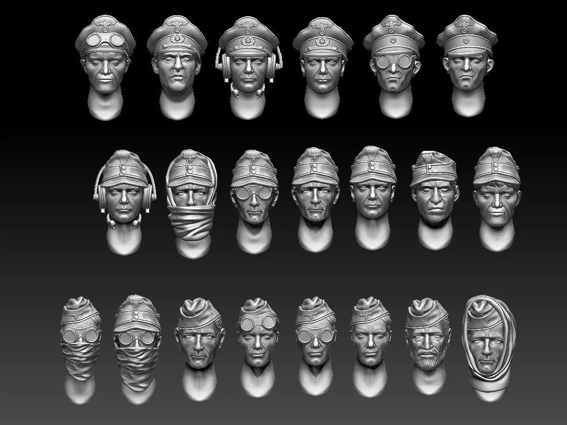 heads caps 3D print model