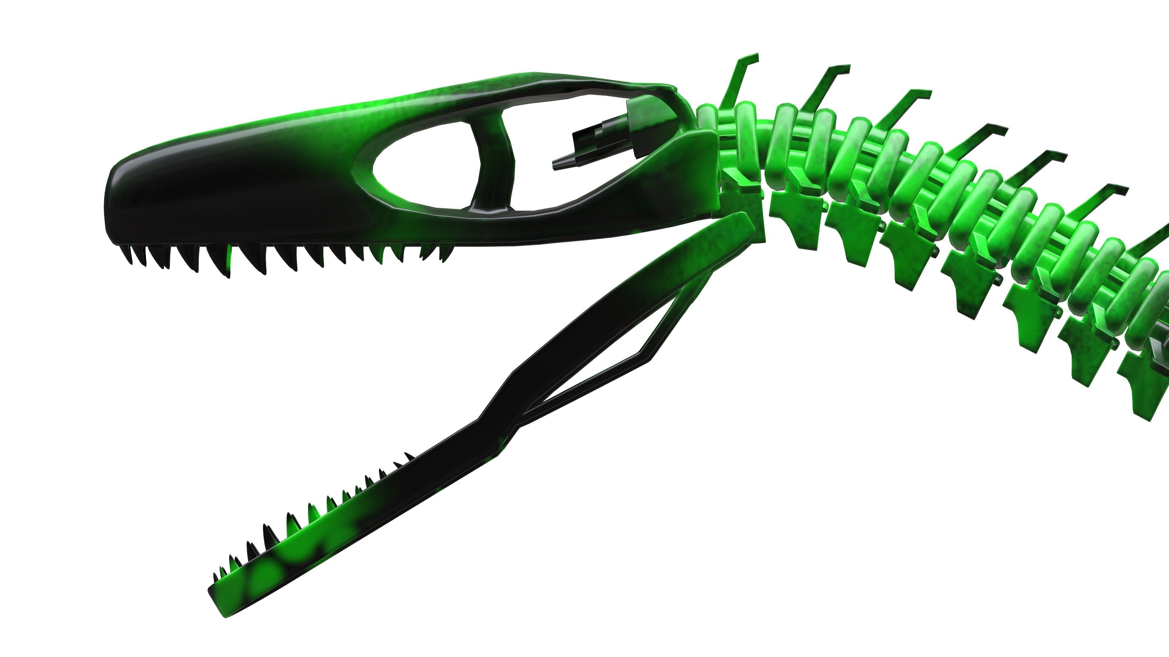 Robot Raptor Low-poly 3D model_1