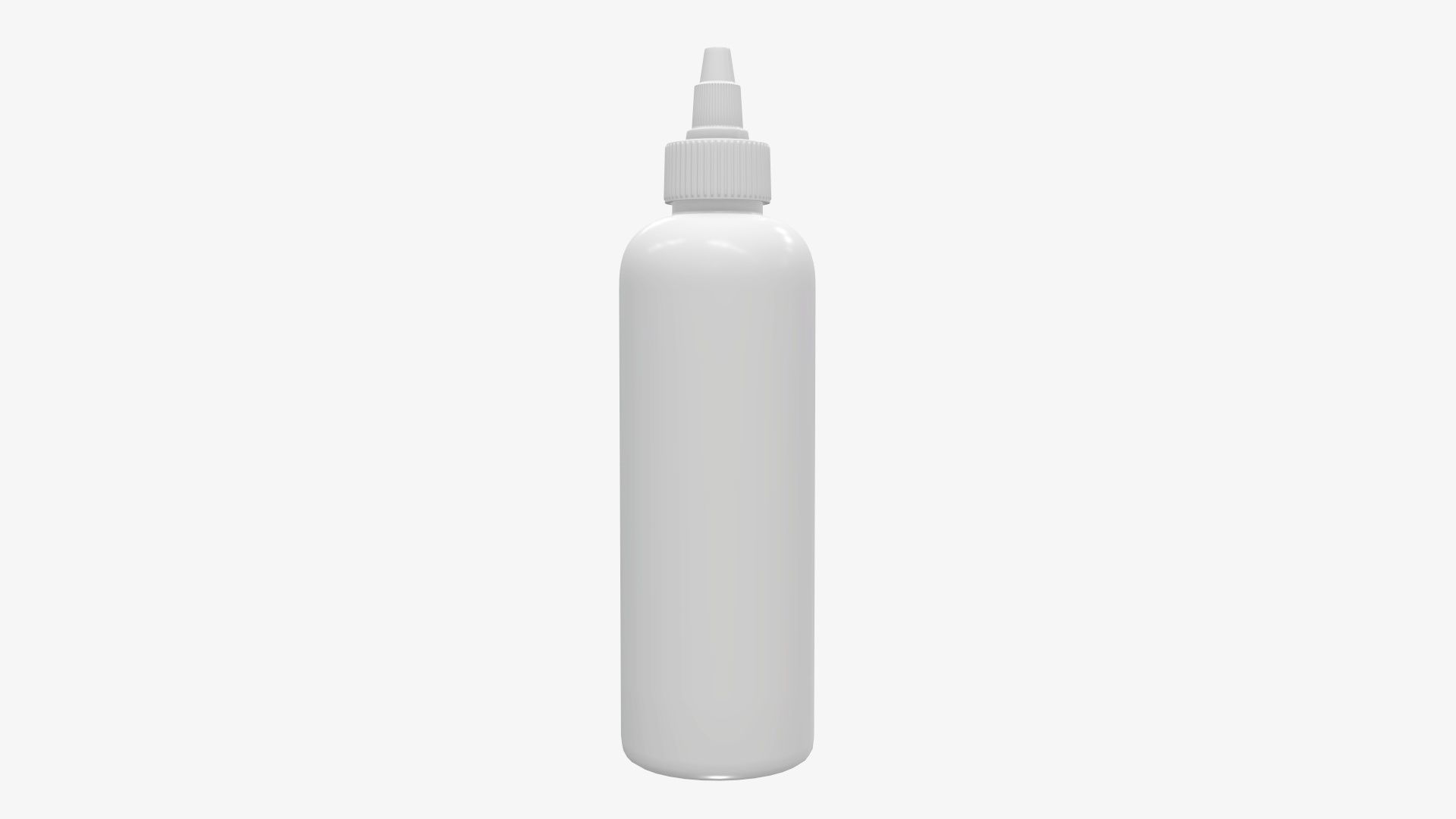 Dropper plastic bottle mockup 3D model_1